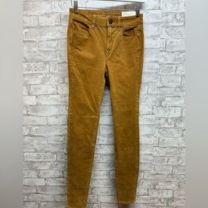 American Eagle‎ corduroy hi-rise leggings women’s 0 long NWT tan